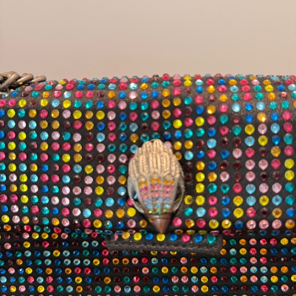 Kurt Gieger Colourful Rhinestone Bag with Black Trim - Picture 7 of 14